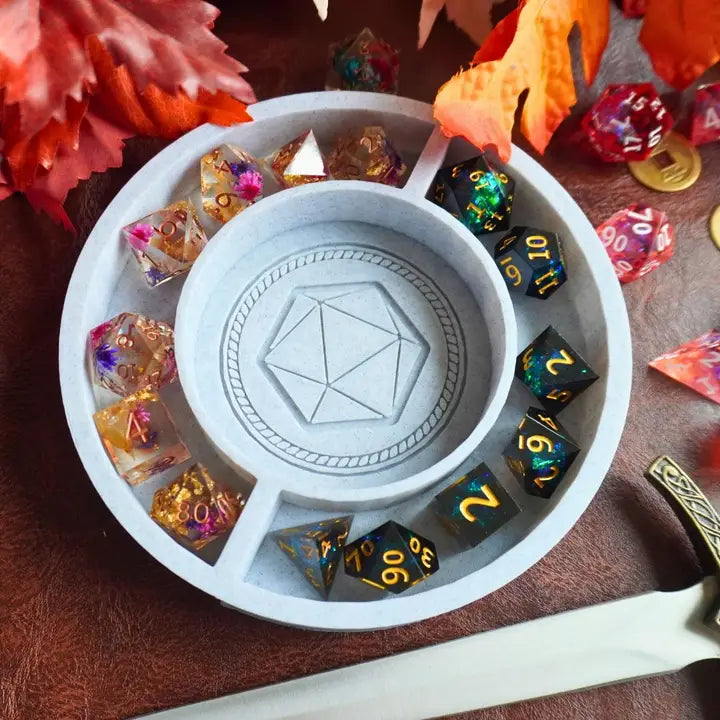 D20 Round Dnd Dice Tray